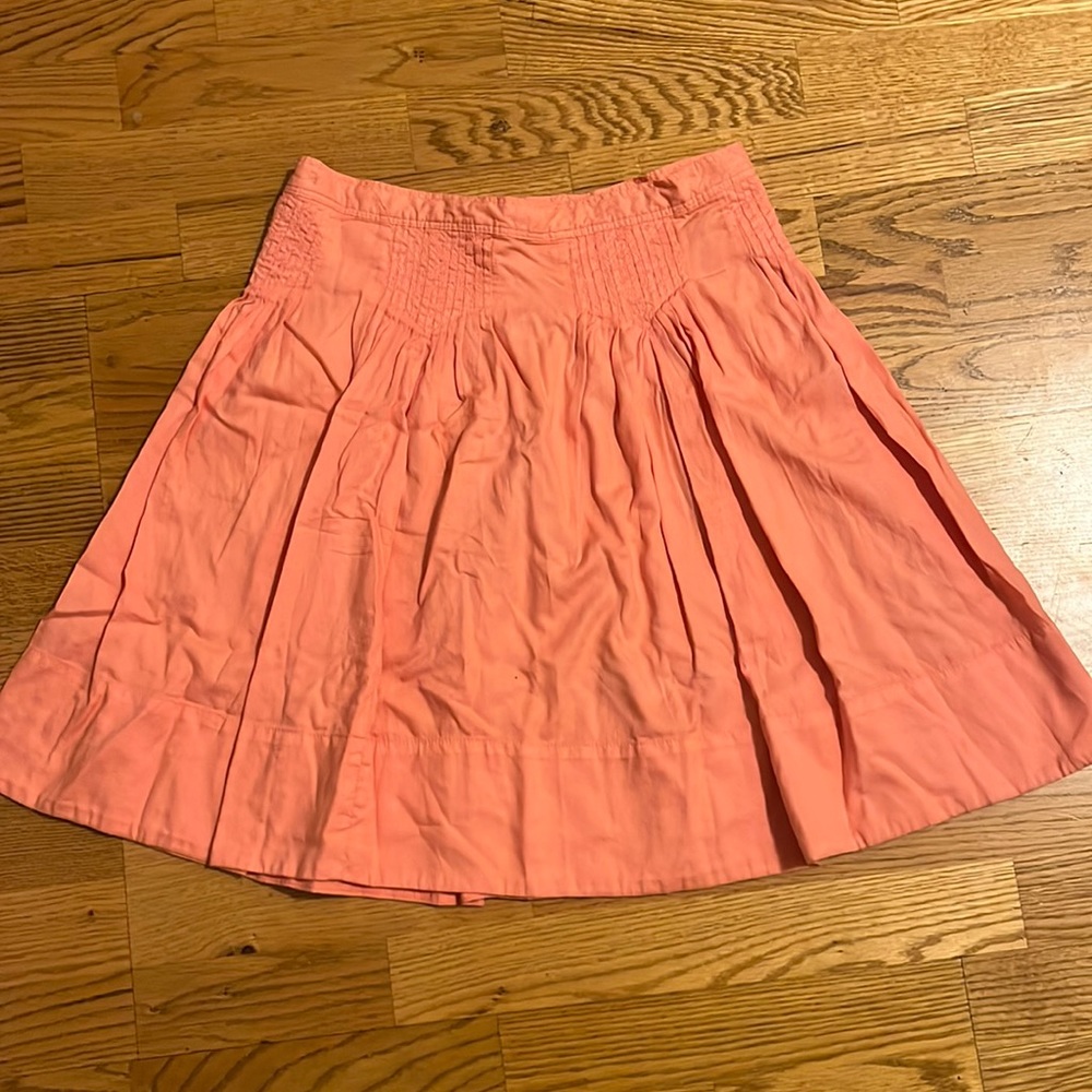 Dylan Midi Length Embroidered Peach Skirt, Sz 8